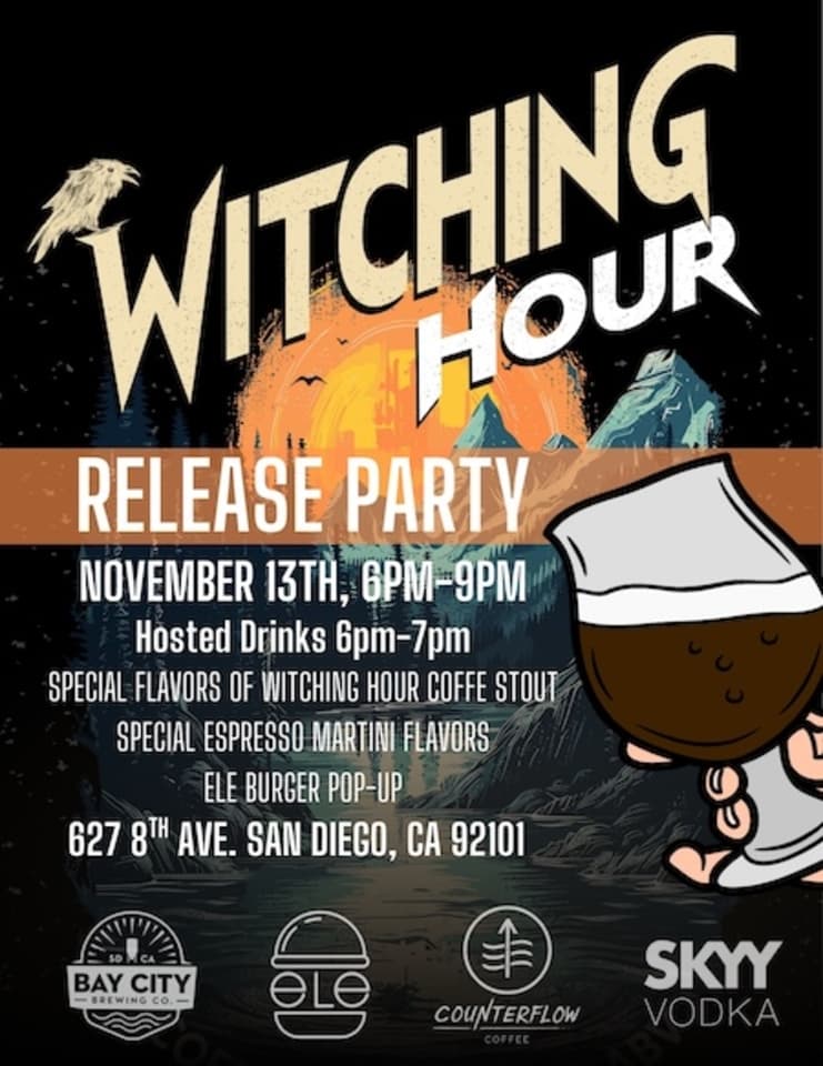 Counterflow Coffee and Bay City Brewing Launch Witching Hour Coffee Stout, Capturing Southern California Punk Spirit
