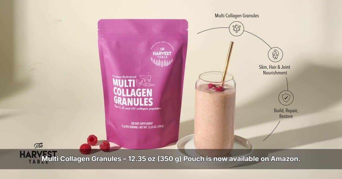 The Harvest Table Brings Multi Collagen Granules to U.S. Amazon Shoppers
