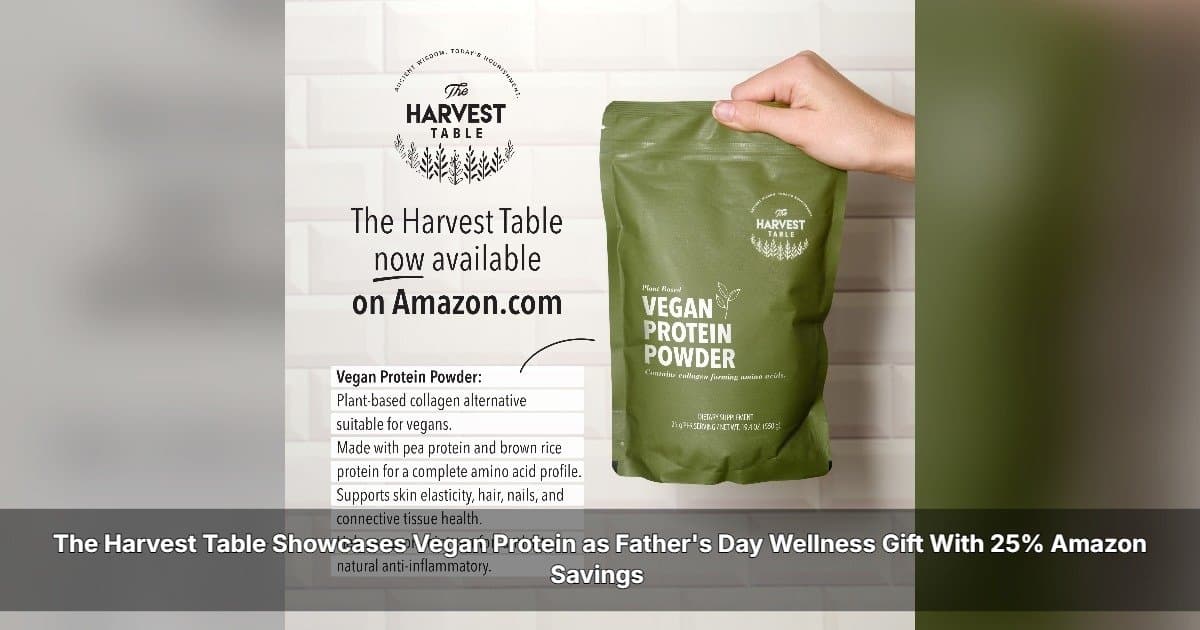 The Harvest Table Offers 25% Off Vegan Protein for Father's Day, Promoting Wellness as a Gift